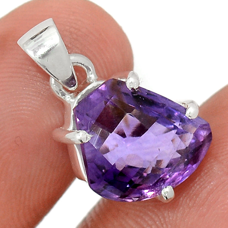 1" Claw - Amethyst Faceted Pendants - AMFP1968
