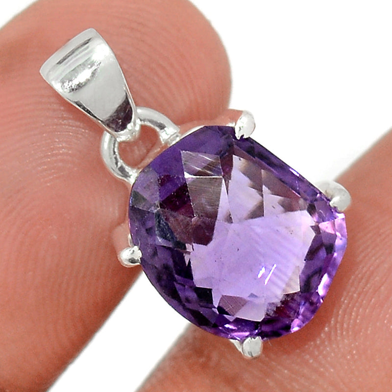 0.8" Claw - Amethyst Faceted Pendants - AMFP1981