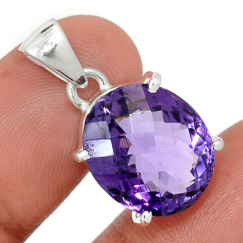 0.8" Claw - Amethyst Faceted Pendants - AMFP1985