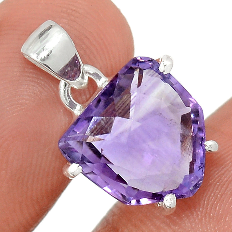 0.7" Claw - Amethyst Faceted Pendants - AMFP1989