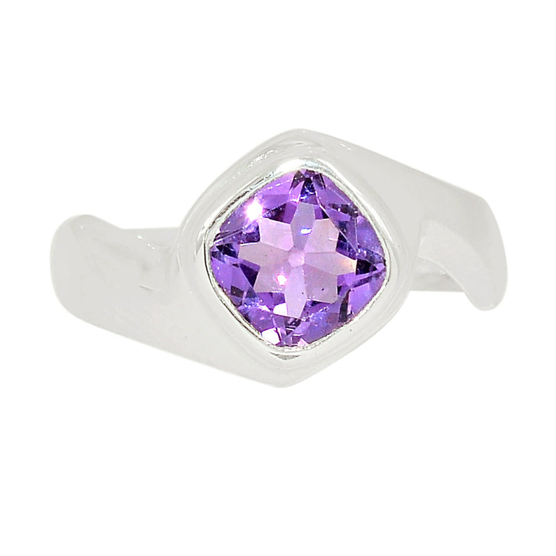 Solid - Amethyst Faceted Ring - AMFR1375