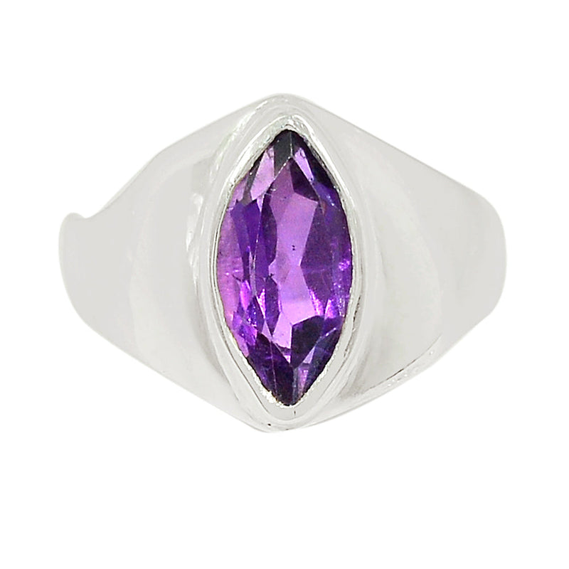 Solid - Amethyst Faceted Ring - AMFR1377