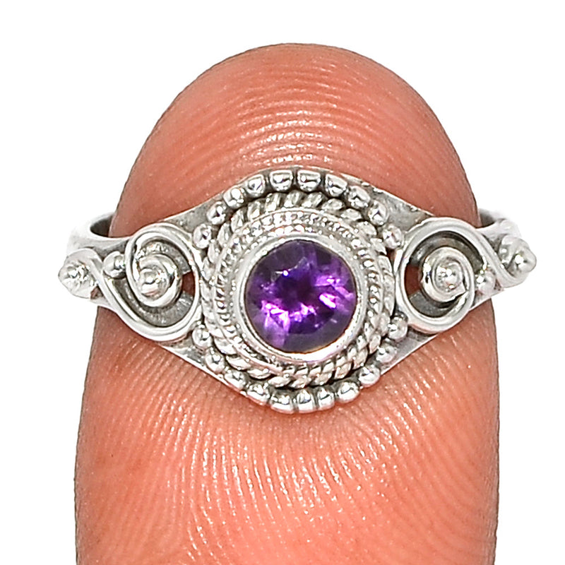 Small Filigree - Amethyst Faceted Ring - AMFR1449