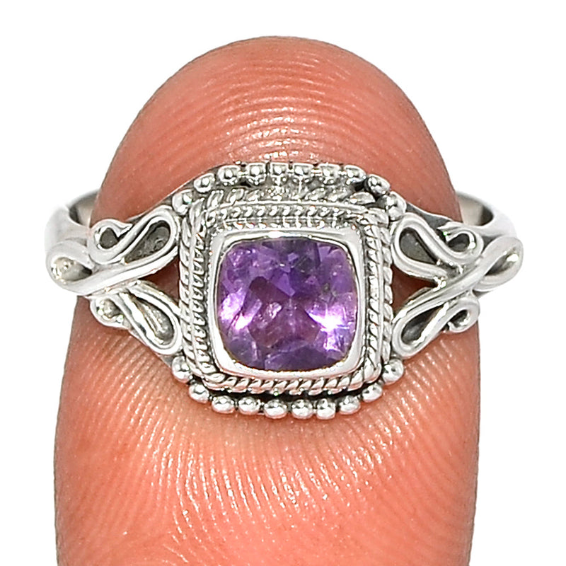 Small Filigree - Amethyst Faceted Ring - AMFR1466