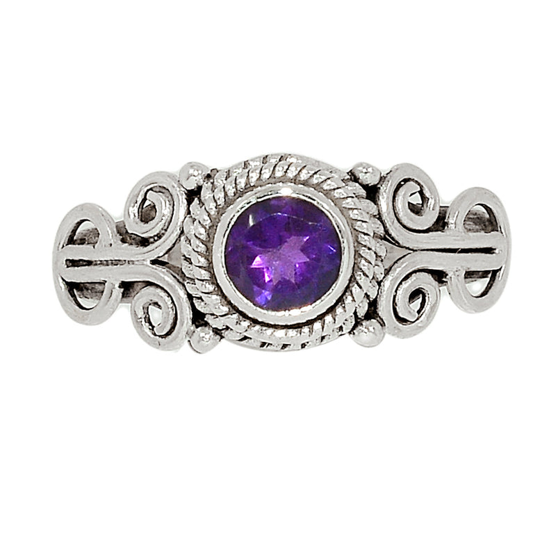 Small Filigree - Amethyst Faceted Ring - AMFR1501