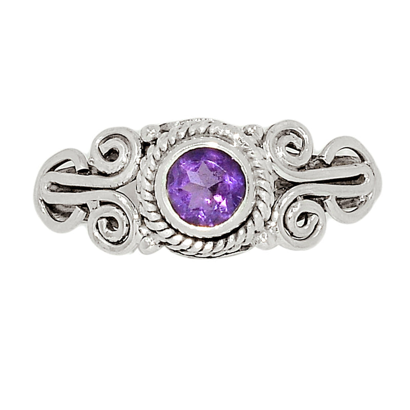 Small Filigree - Amethyst Faceted Ring - AMFR1511