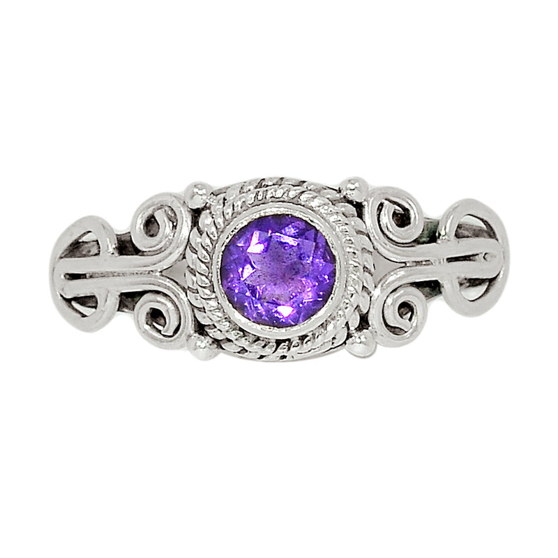 Small Filigree - Amethyst Faceted Ring - AMFR1533