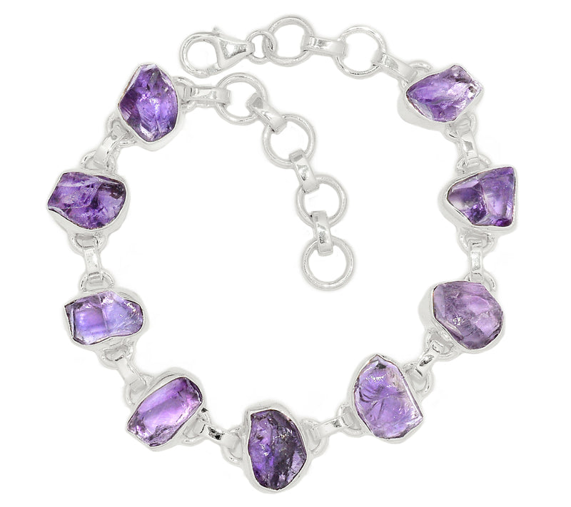 8.2" Amethyst Rough Bracelets - AMRB33