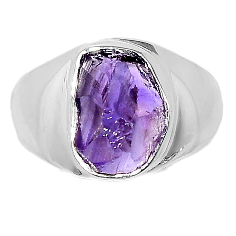 Solid - Amethyst Rough Ring-AMRR529