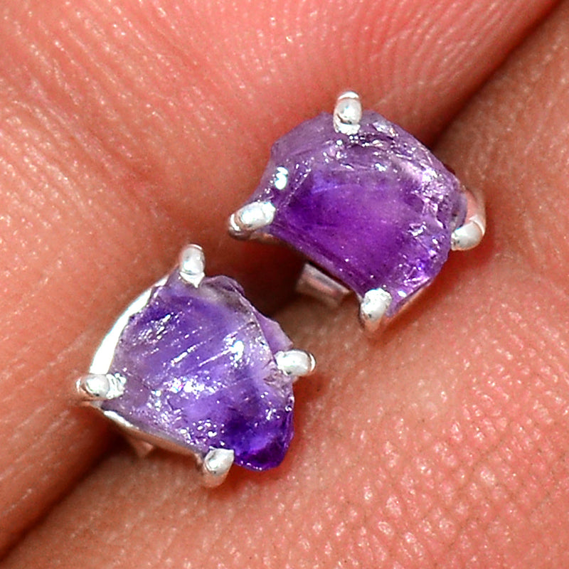 Claw - Amethyst Rough Studs - AMRS129