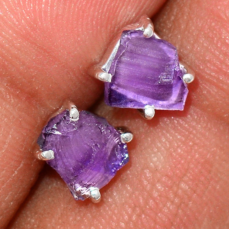 Claw - Amethyst Rough Studs - AMRS134