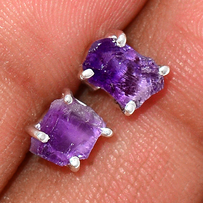 Claw - Amethyst Rough Studs - AMRS143