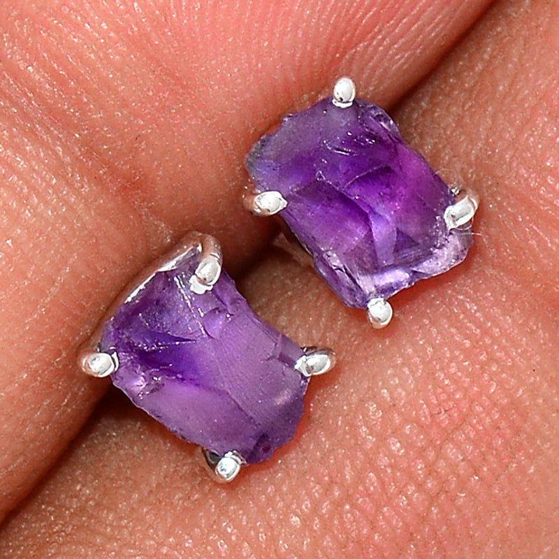 Claw - Amethyst Rough Studs - AMRS149