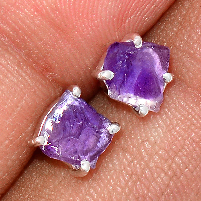 Claw - Amethyst Rough Studs - AMRS189