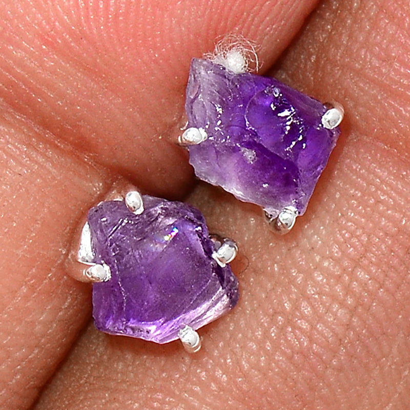 Claw - Amethyst Rough Studs - AMRS194