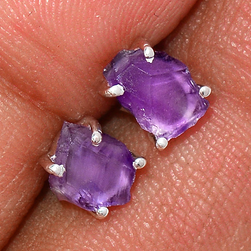 Claw - Amethyst Rough Studs - AMRS217