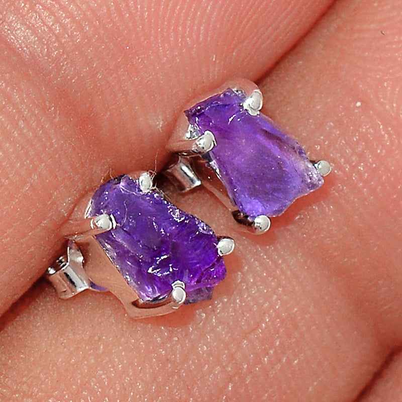 Claw - Amethyst Rough Studs - AMRS231