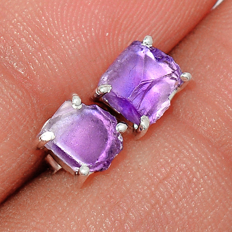 Claw - Amethyst Rough Studs - AMRS241