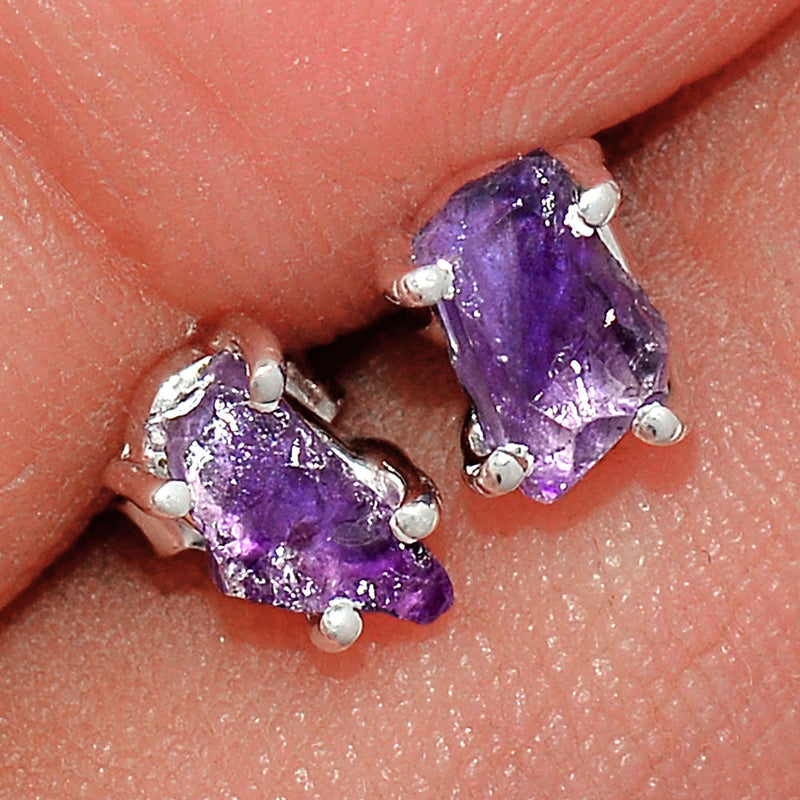 Claw - Amethyst Rough Studs - AMRS256