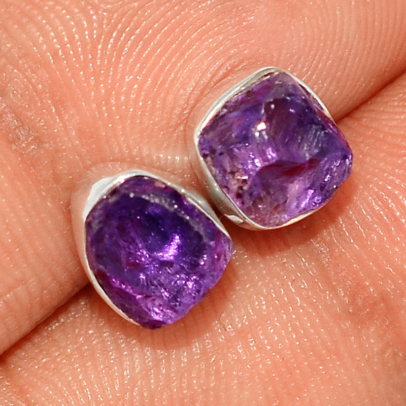 Amethyst Rough Studs - AMRS261