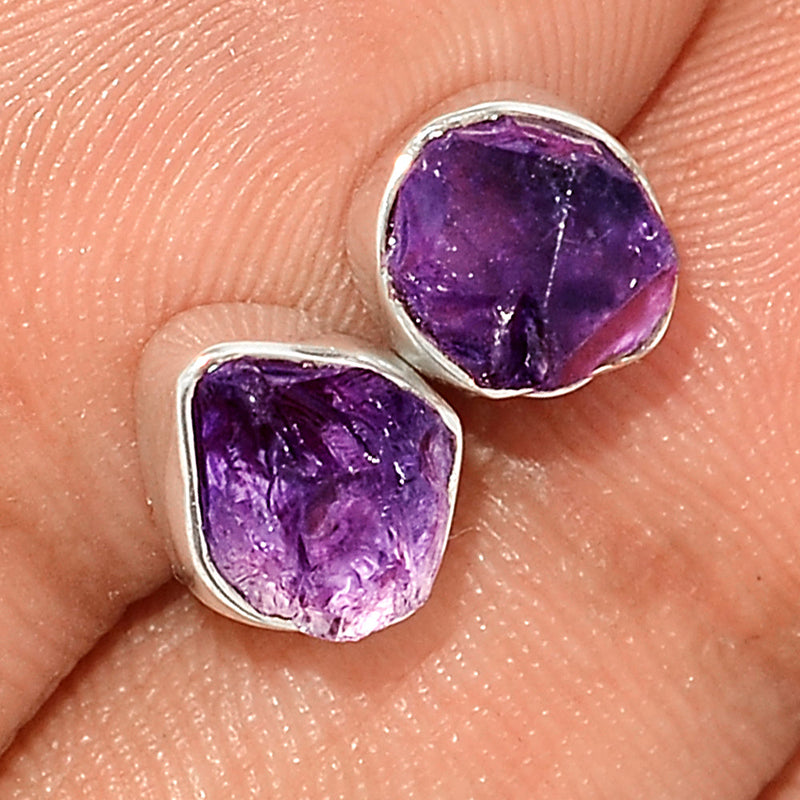 Amethyst Rough Studs - AMRS269