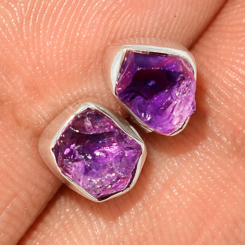 Amethyst Rough Studs - AMRS272