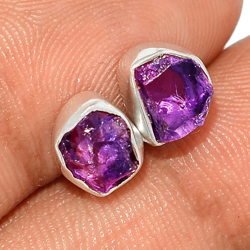 Amethyst Rough Studs - AMRS273