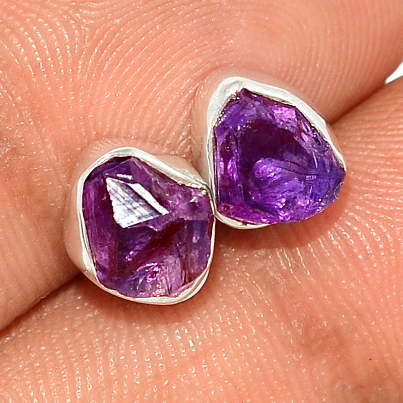 Amethyst Rough Studs - AMRS276