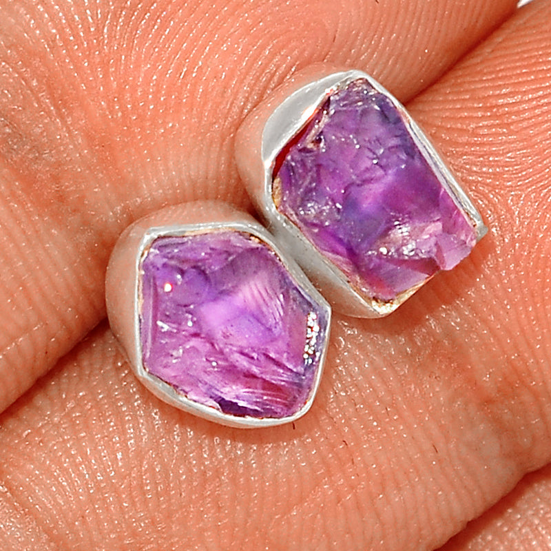 Amethyst Rough Studs - AMRS289