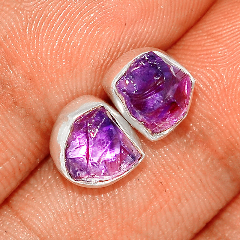 Amethyst Rough Studs - AMRS292