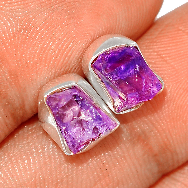 Amethyst Rough Studs - AMRS294