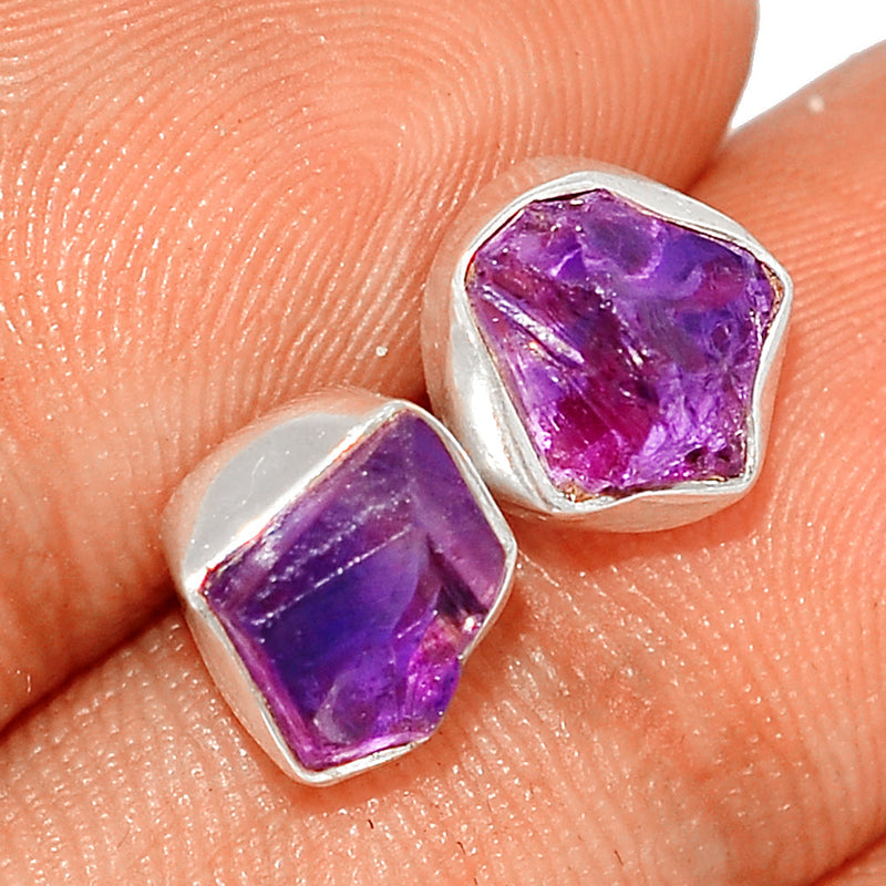 Amethyst Rough Studs - AMRS298
