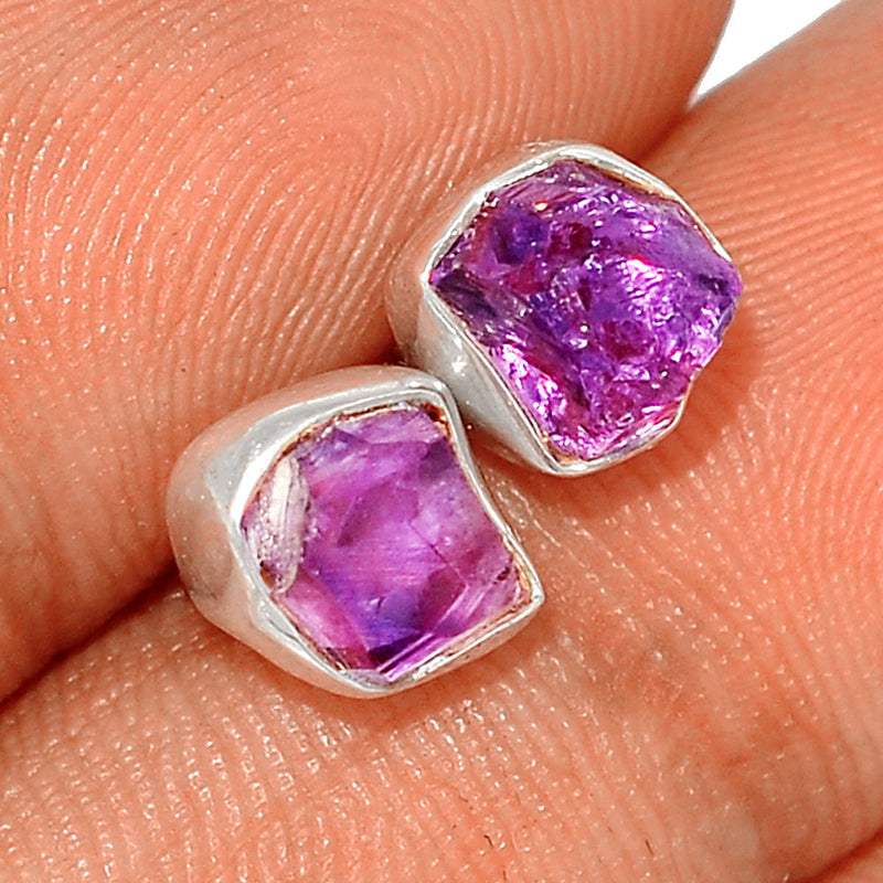 Amethyst Rough Studs - AMRS304