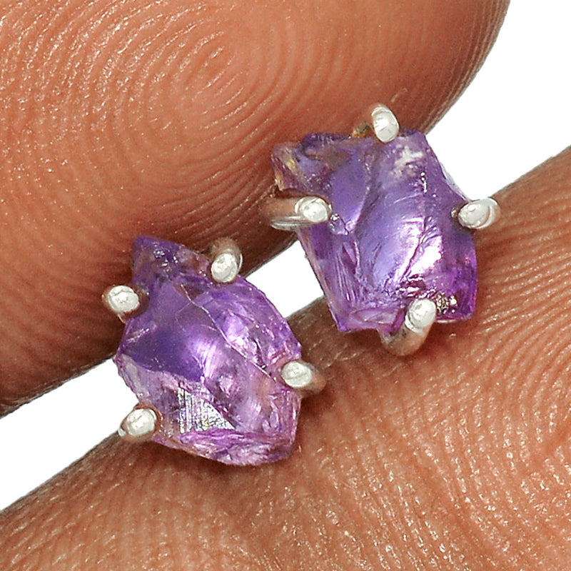 Claw - Amethyst Rough Studs - AMRS331