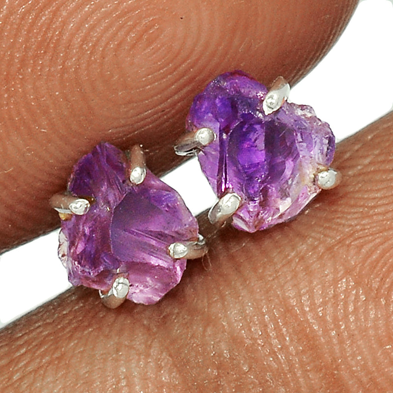 Claw - Amethyst Rough Studs - AMRS336