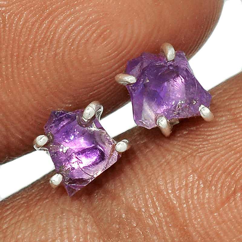 Claw - Amethyst Rough Studs - AMRS342