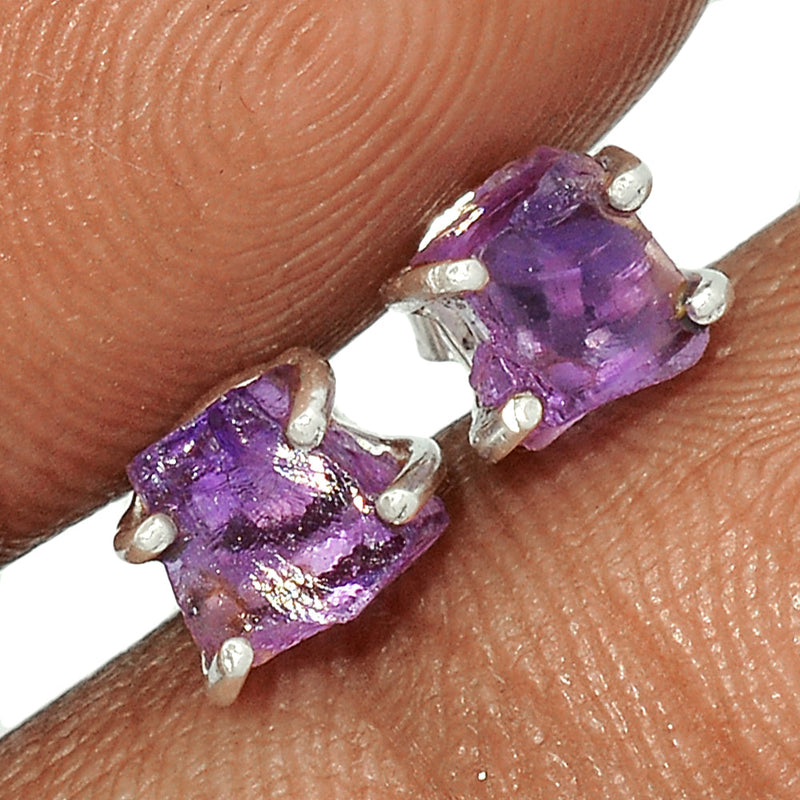 Claw - Amethyst Rough Studs - AMRS345