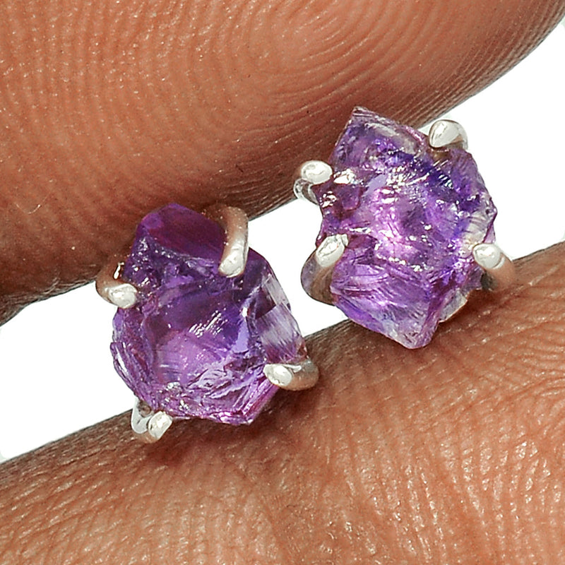 Claw - Amethyst Rough Studs - AMRS348