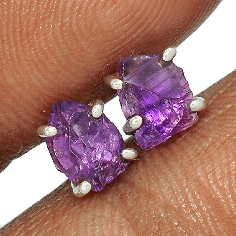 Claw - Amethyst Rough Studs - AMRS349