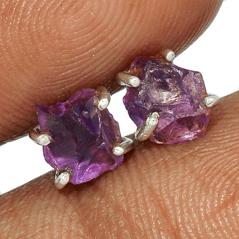 Claw - Amethyst Rough Studs - AMRS353