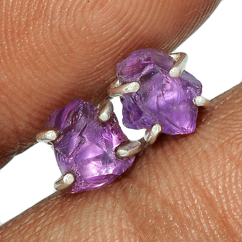 Claw - Amethyst Rough Studs - AMRS356