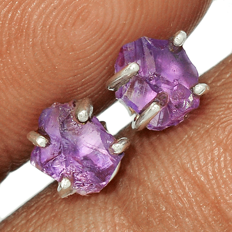 Claw - Amethyst Rough Studs - AMRS361