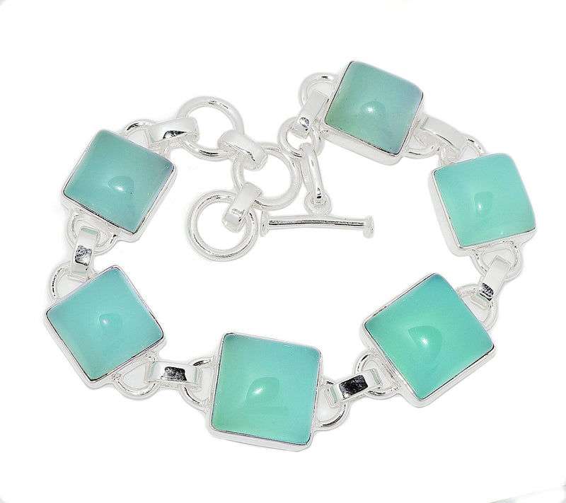 8.3" Aqua Chalcedony Bracelets - AQCB54