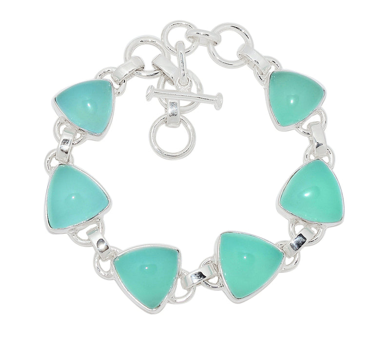 8.6" Aqua Chalcedony Bracelets - AQCB60