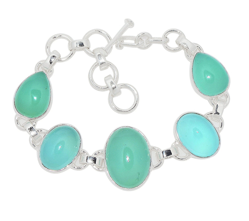 8.2" Aqua Chalcedony Bracelets - AQCB63