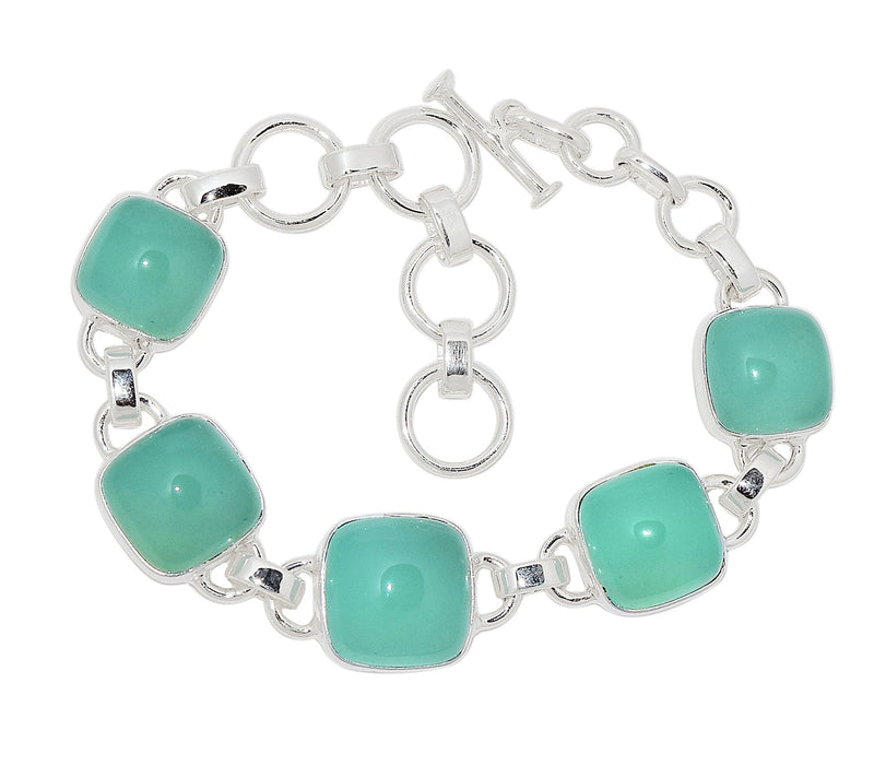 8.5" Aqua Chalcedony Bracelets - AQCB64