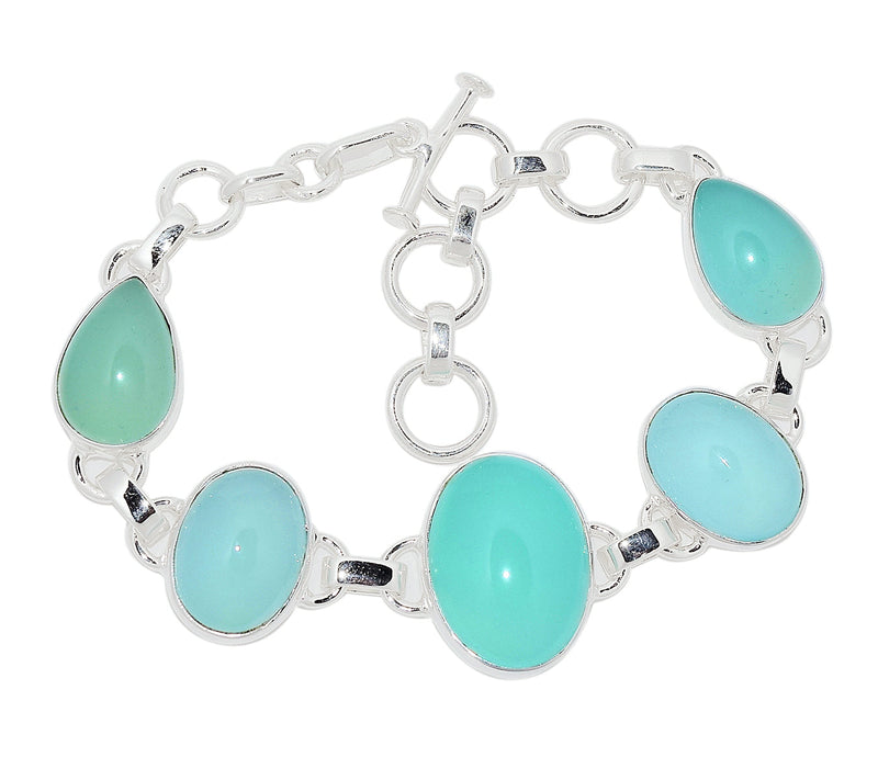 8.3" Aqua Chalcedony Bracelets - AQCB65