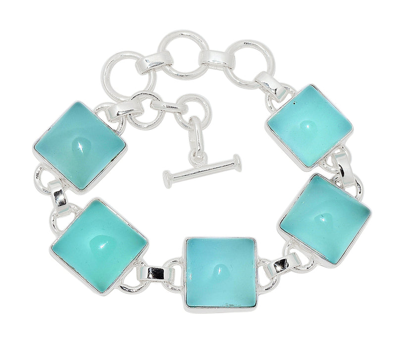 8.2" Aqua Chalcedony Bracelets - AQCB70