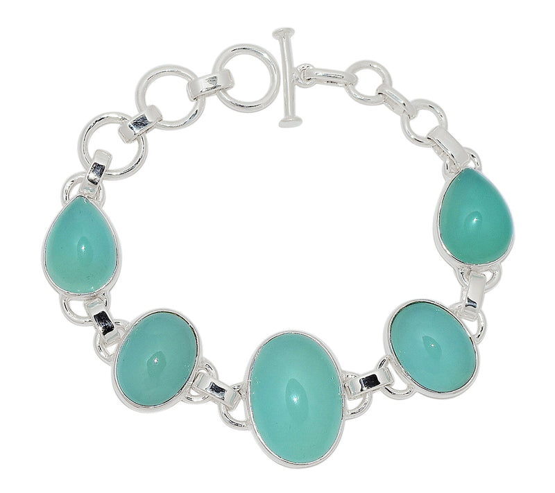 8.1" Aqua Chalcedony Bracelets - AQCB74