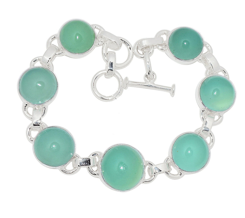 8.5" Aqua Chalcedony Bracelets - AQCB77